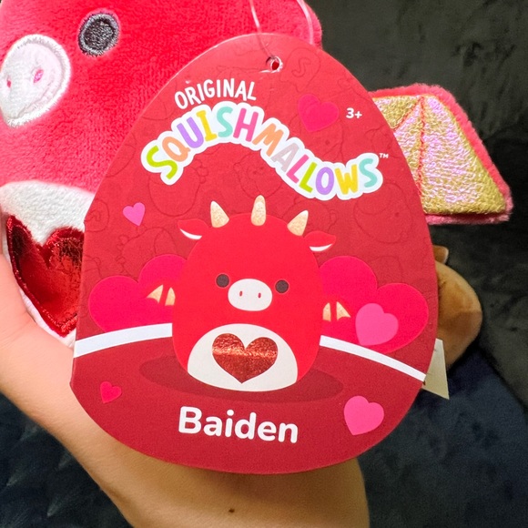 Squishmallows Baiden the Dragon Valentine’s Edition 4.5" Stuffed Plush - Picture 3 of 3